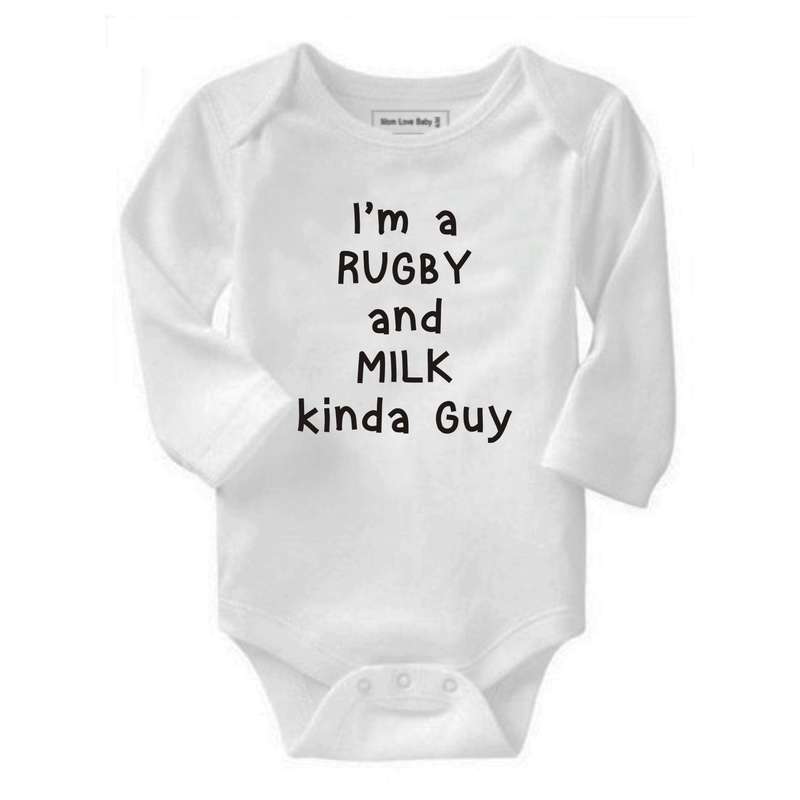 I'm a Rugby & Milk kinda guy baby grow