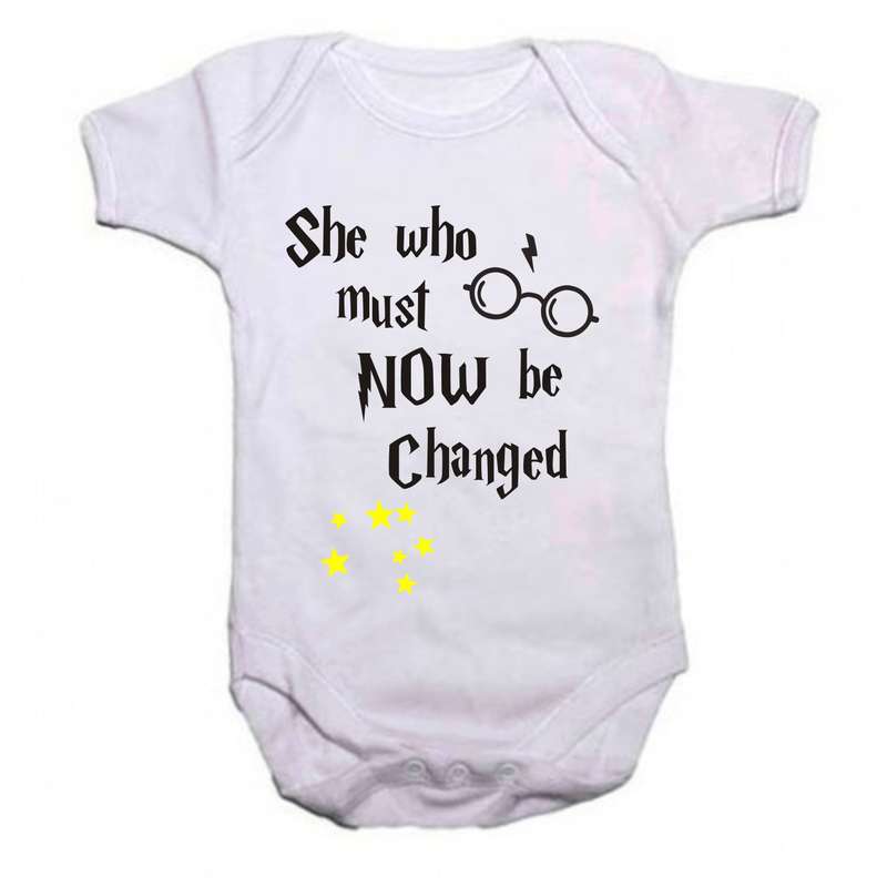 He / She who must now be changed baby grow