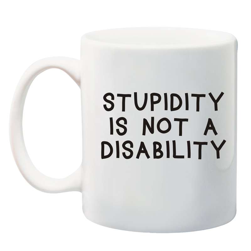 Stupidity is not a Disability Mug