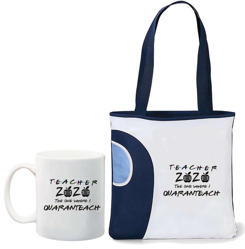 Teacher 2020 the one where i quaranteach tote bag and mug combo