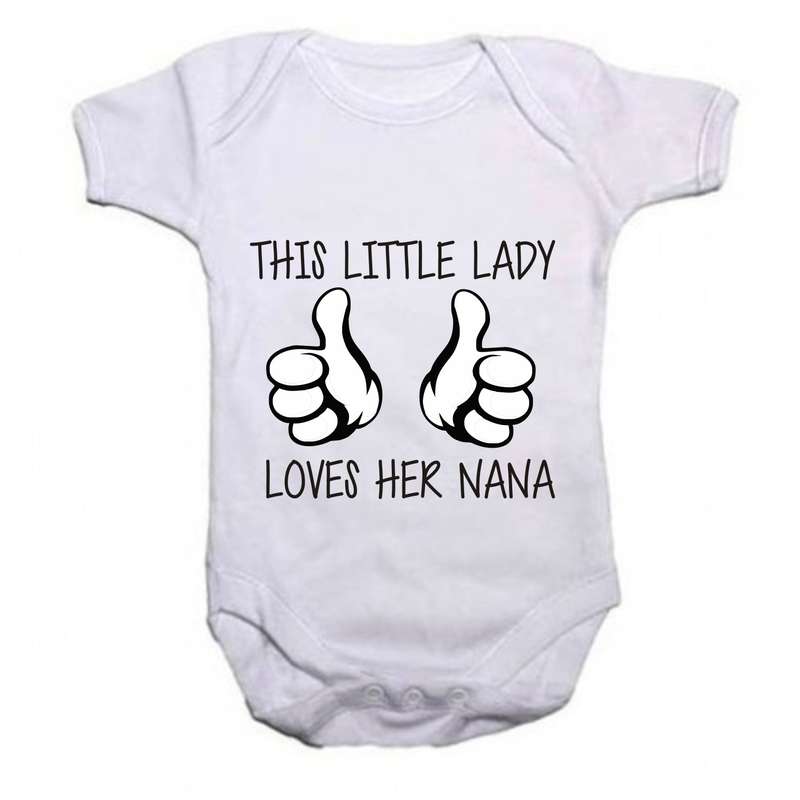 This little lady loves her Nana baby grow