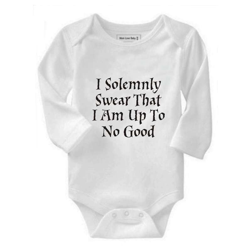 I solemnly swear that I am up to no good baby grow