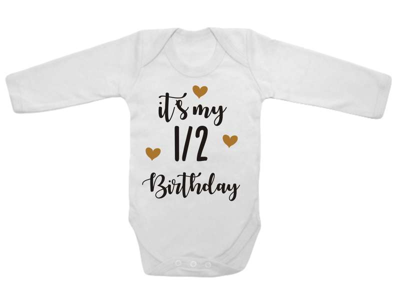 It's My 1/2 Birthday baby grow