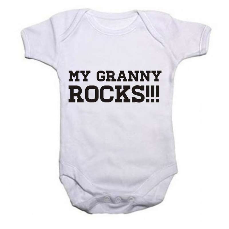 My Grandad/Granny Rocks baby grow