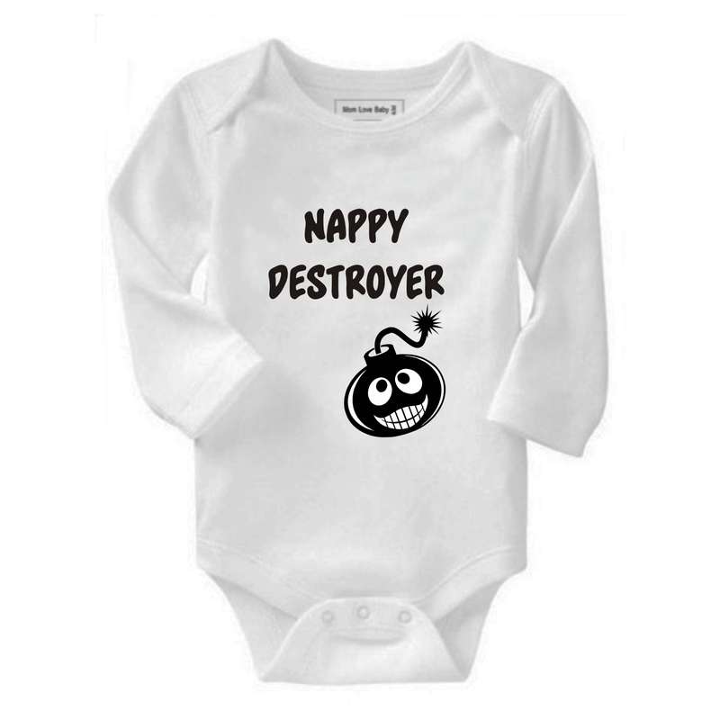 Nappy Destroyer baby grow