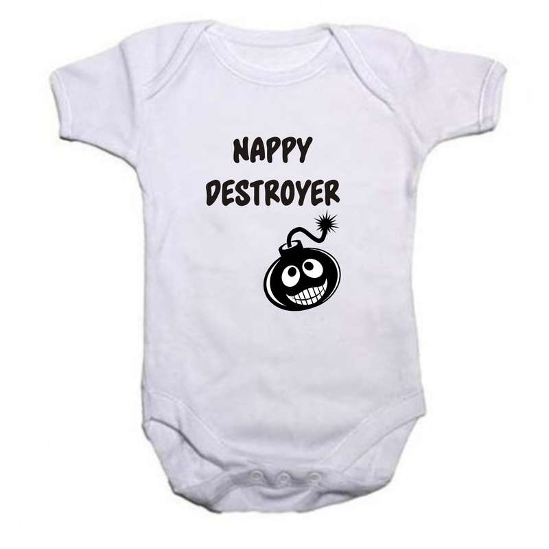 Nappy Destroyer baby grow