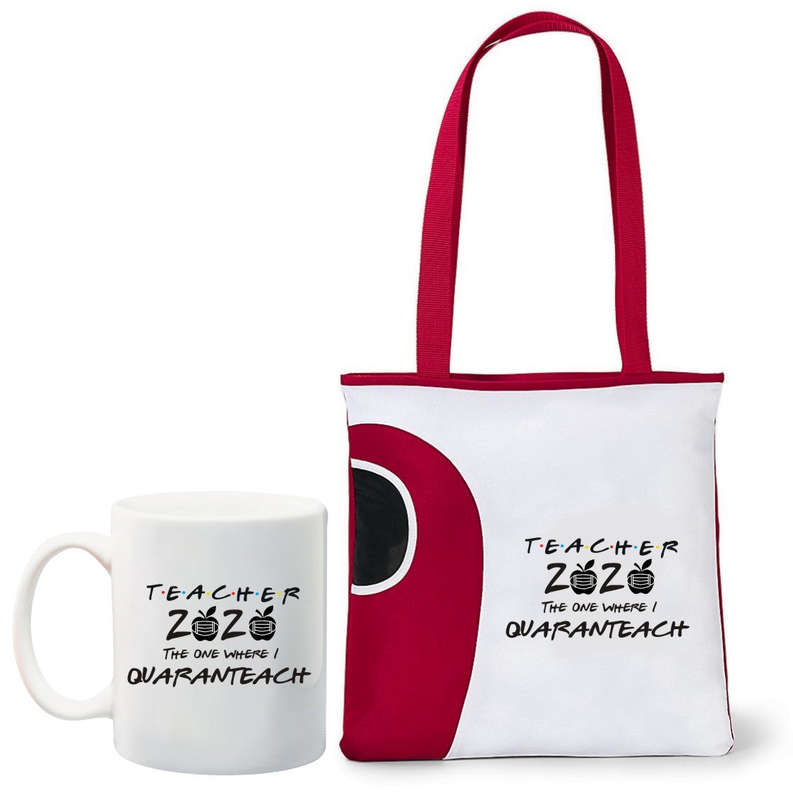 Teacher 2020 the one where i quaranteach tote bag and mug combo