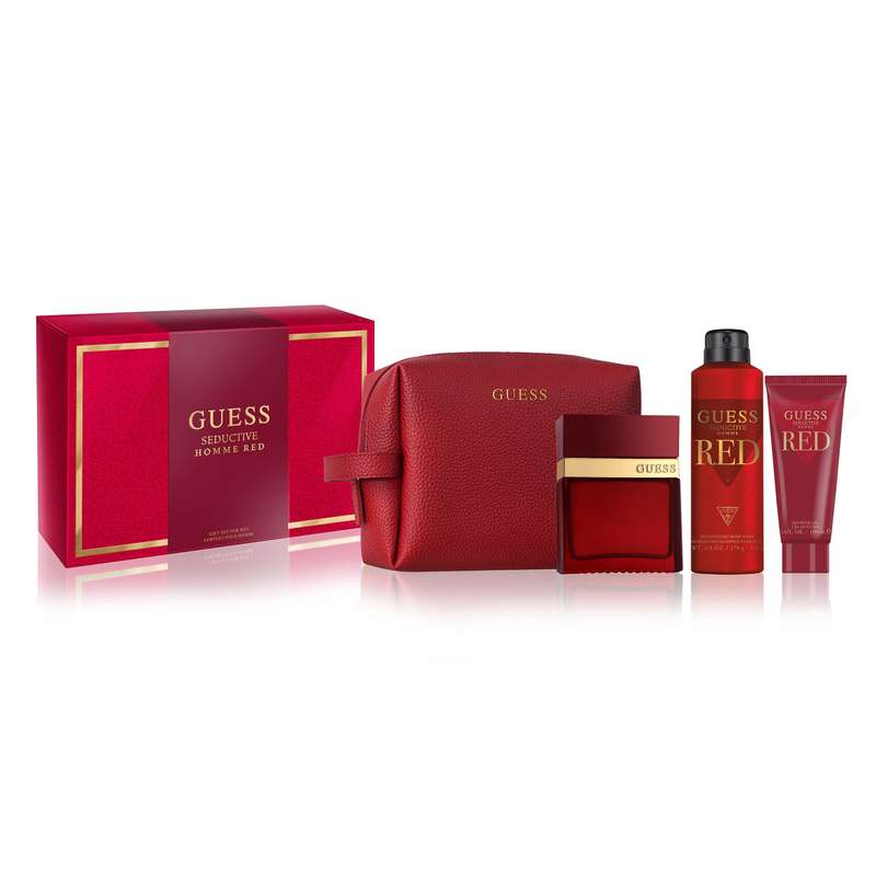 Guess Seductive Homme Red 100ml EDT gift set and bag