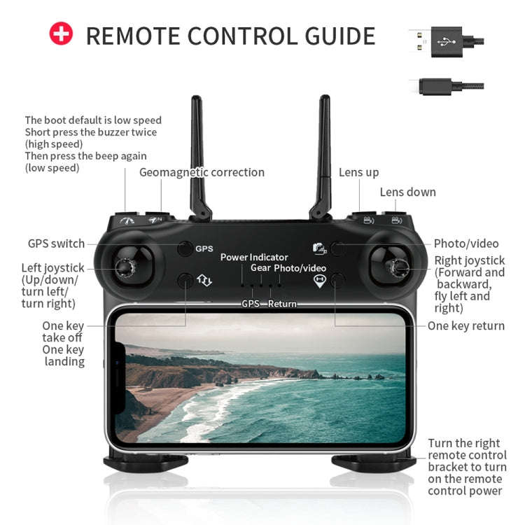 SG108 GPS Drone with remote control adjustable 4K Camera