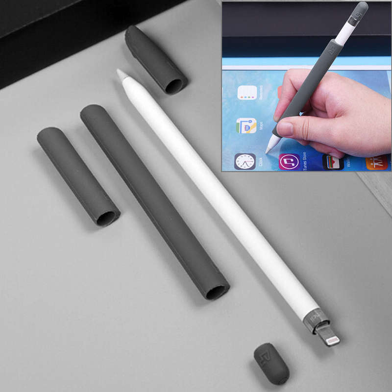 For Apple Pencil Creative 4 in 1 Anti-lost (Pencil Cap + Pencil Point + 2*Penholder Cover) TouchPen