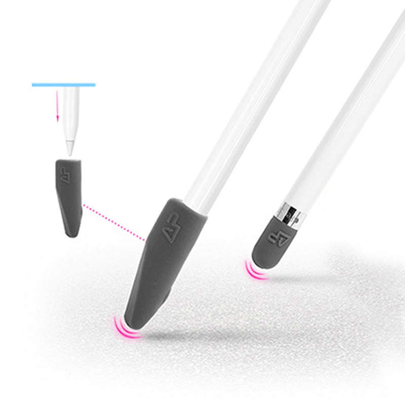 For Apple Pencil Creative 4 in 1 Anti-lost (Pencil Cap + Pencil Point + 2*Penholder Cover) TouchPen