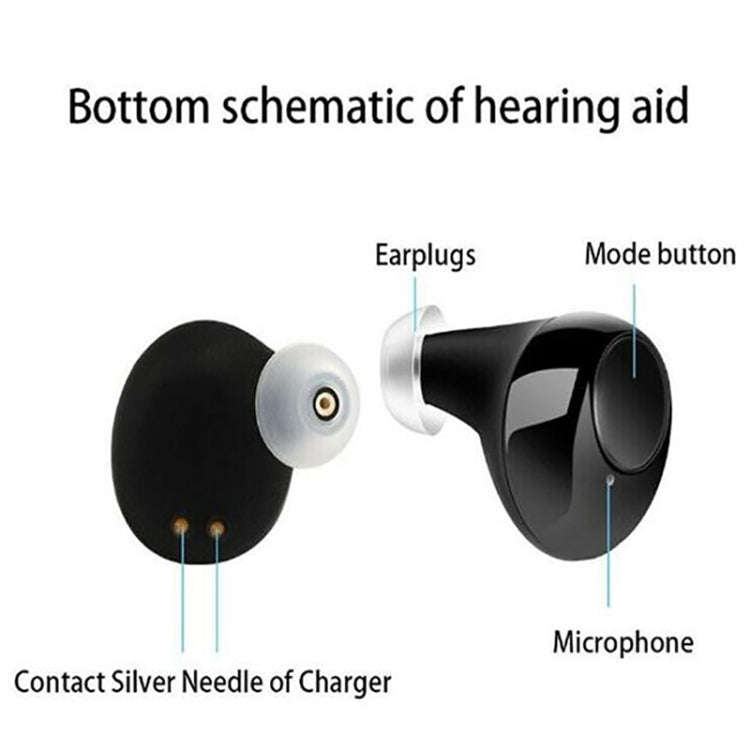 A39 Elderly Sound Amplifier Auxiliary Hearing Device Ear Bulb Concentrator Hearing Aid(White)