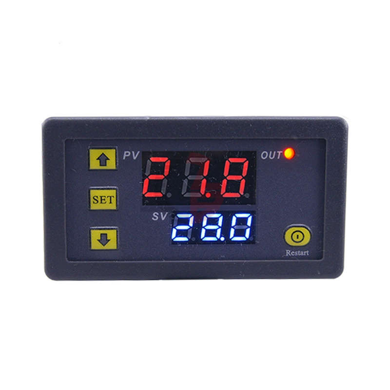 High-precision Microcomputer Intelligent Digital Display Switch Thermostat, Style:12V Power Supply(R