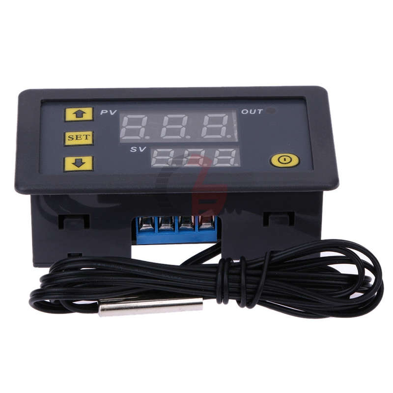 High-precision Microcomputer Intelligent Digital Display Switch Thermostat, Style:12V Power Supply(R