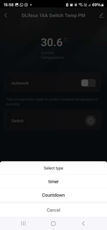 Smart Life Tuya WIFI 1CH 16A 3000W Switch w/ Temperature Probe Sensor w/ Power Monitor & RF433Mhz