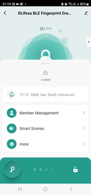 Smart Life Tuya Bluetooth Access Control Fingerprint Drawer Cabinet Cupboard Door Lock