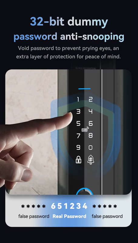 Smart Life Tuya WIFI Access Control Face Fingerprint Keypad Card Video Doorbell Intercom Handle Lock