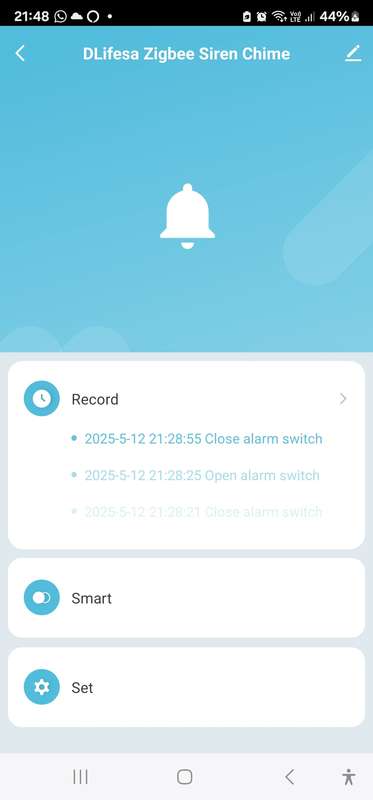 Smart Life Tuya Zigbee Siren Alarm / Chime Speaker | 90dB | 5V