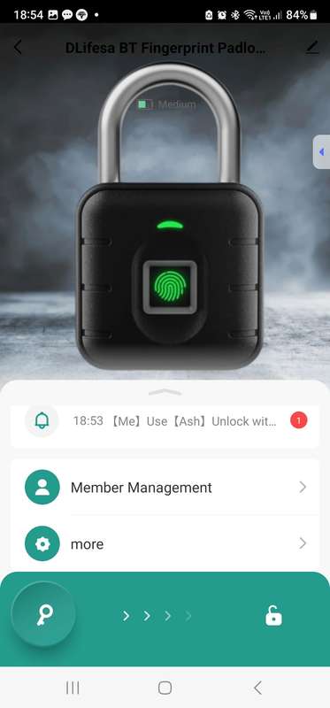 Smart Life Tuya Bluetooth Fingerprint Padlock