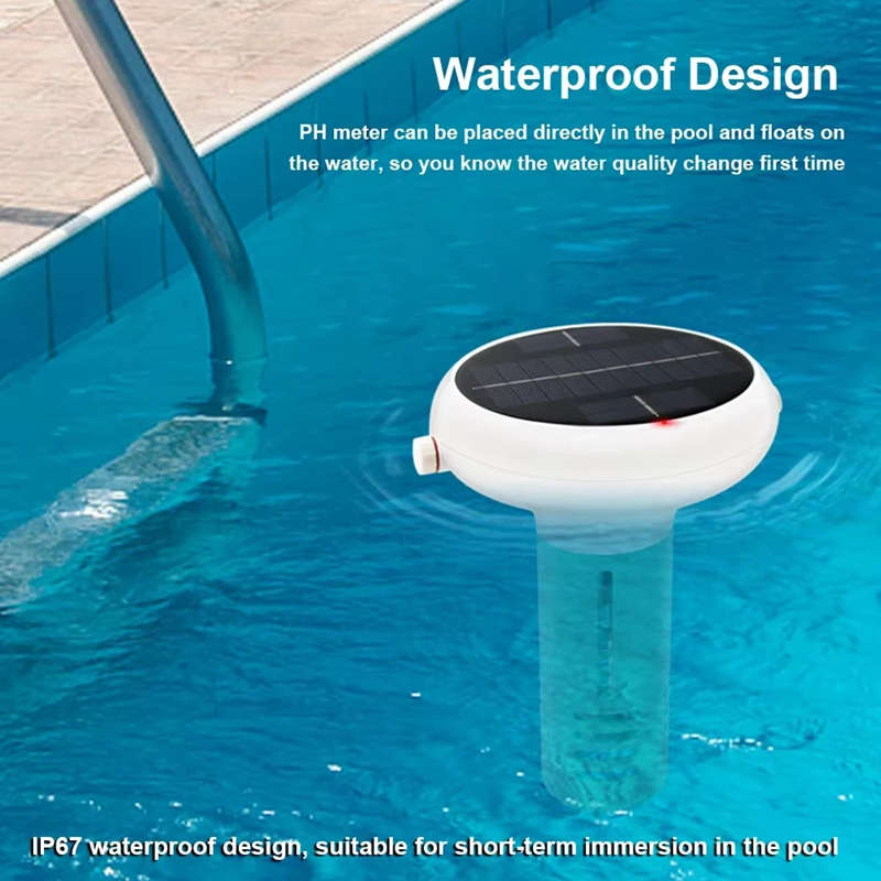 Smart Life Tuya Zigbee Solar Water Quality Tester Chlorine/TDS/EC/PH/Salinity/ORP/Temperature