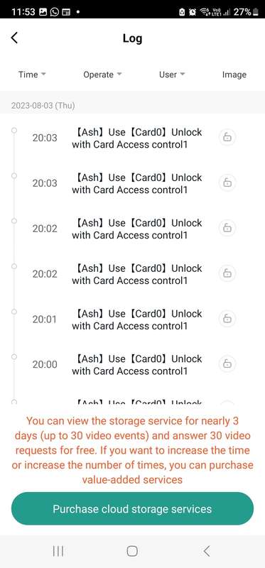 Smart Life Tuya WIFI Waterproof 12V Video Doorbell Access Control Fingerprint Card Door Gate VC4F