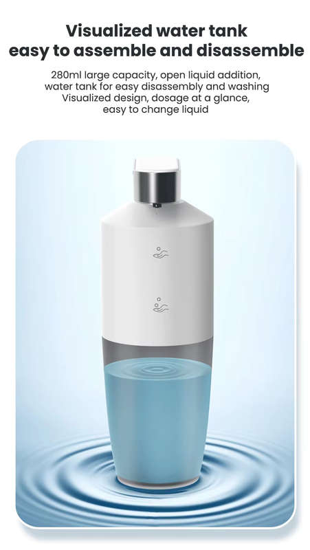 Electric Single Soap Foam Dispenser | 5V Rechargeable | 280ml refillable | Table top