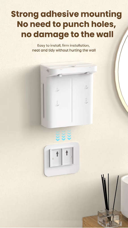 Electric Dual Soap Foam Gel Dispenser | 5V Rechargeable | 280ml refillable | Wall Mounted