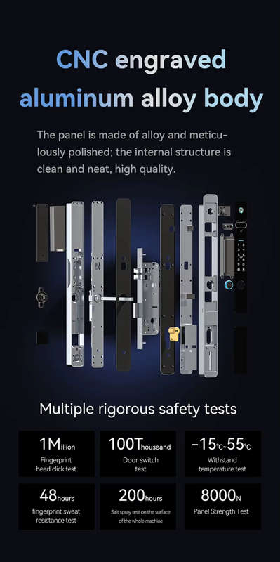 Smart Life Tuya WIFI Access Control Face Fingerprint Keypad Card Video Doorbell Intercom Handle Lock