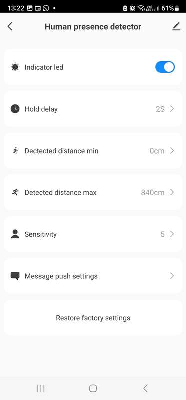 Smart Life Tuya Zigbee Human Presence Motion Detector w/ Light Sensor | 5V | Wall Mounted