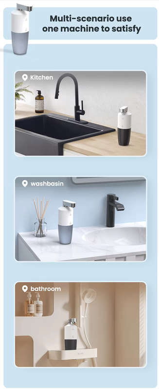 Electric Single Soap Foam Dispenser | 5V Rechargeable | 280ml refillable | Table top