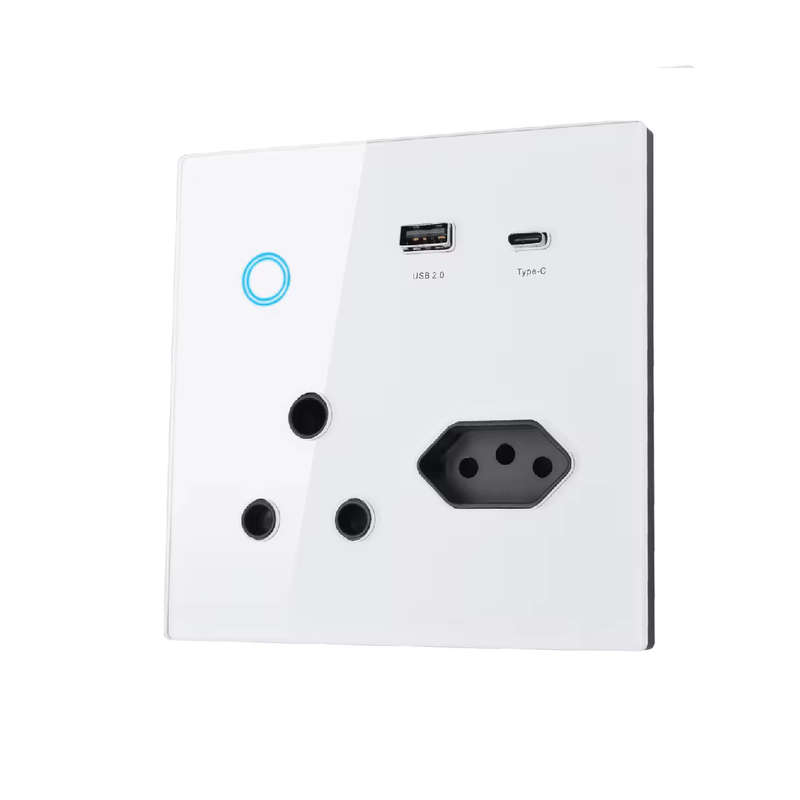 Smart Life Tuya Zigbee 13A 3000W 3 Pin 2 Pin Plug USB Switch w/ Power Monitor