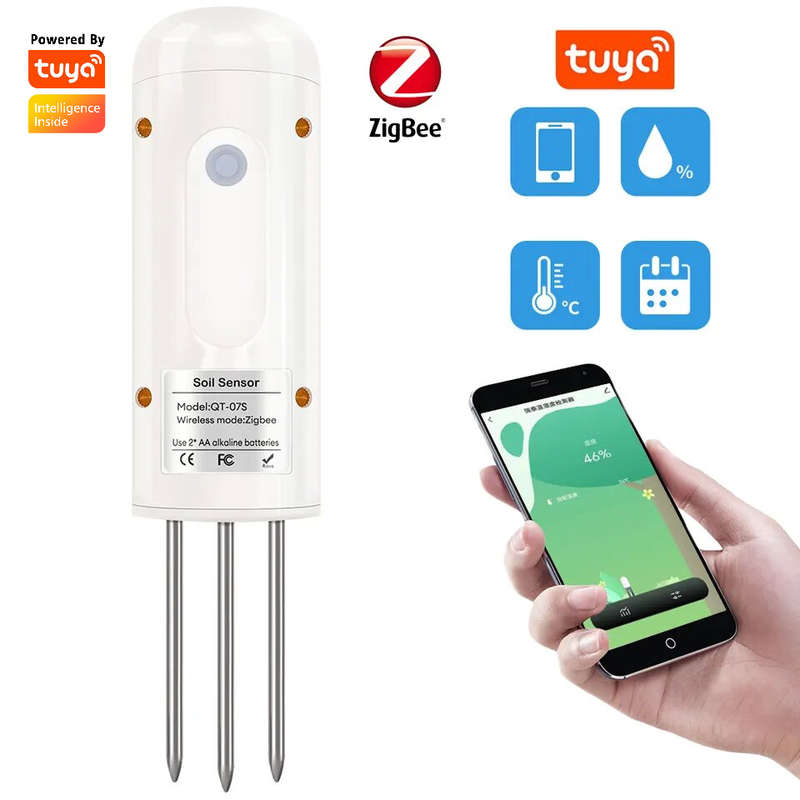 Smart Life Tuya Zigbee Waterproof Soil Moisture Temperature Sensor