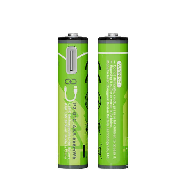 BESTON AAA USB C Rechargeable Lithium-ion Battery | 10380 | 1.5V | 390mAh | 4 Pack