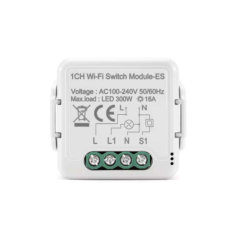 Smart Life Tuya WIFI 1CH 300W LED Light / 16A 3500W Appliance Neutral Mini Switch w/ Power Monito...
