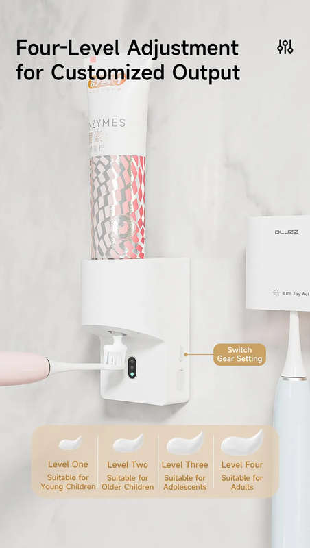 Electric Toothpaste Squeezer Dispenser | 5V Rechargeable | Fits Toothpaste Tube | Wall Mounted