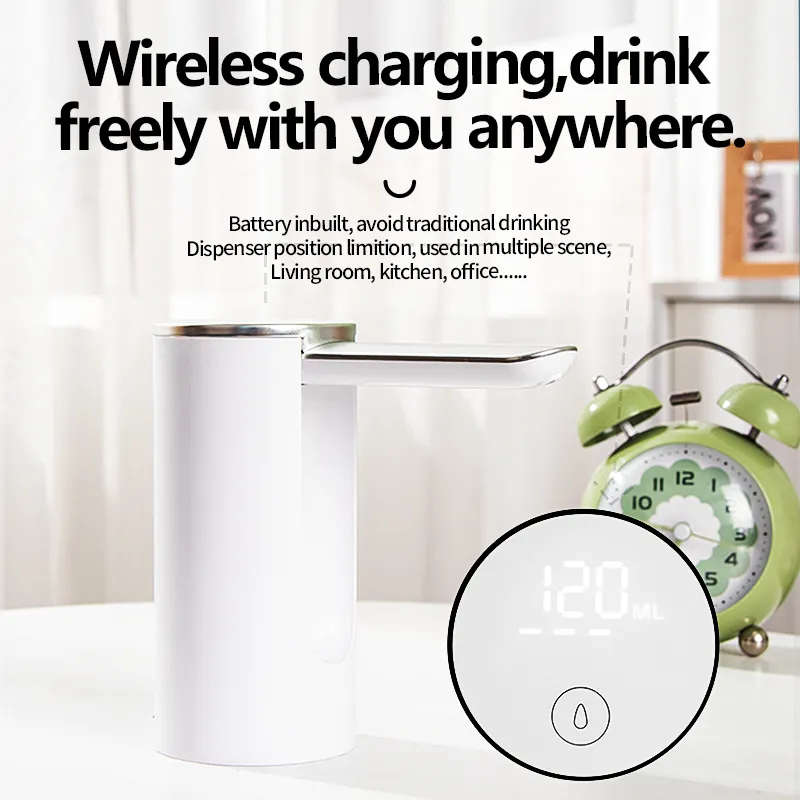 Electric Water Dispenser | 5V Rechargeable | 1L per minute | fits on top of bottle.