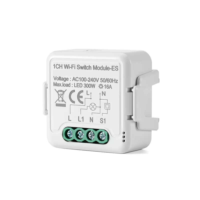 Smart Life Tuya WIFI 1CH 300W LED Light / 16A 3500W Appliance Neutral Mini Switch w/ Power Monito...