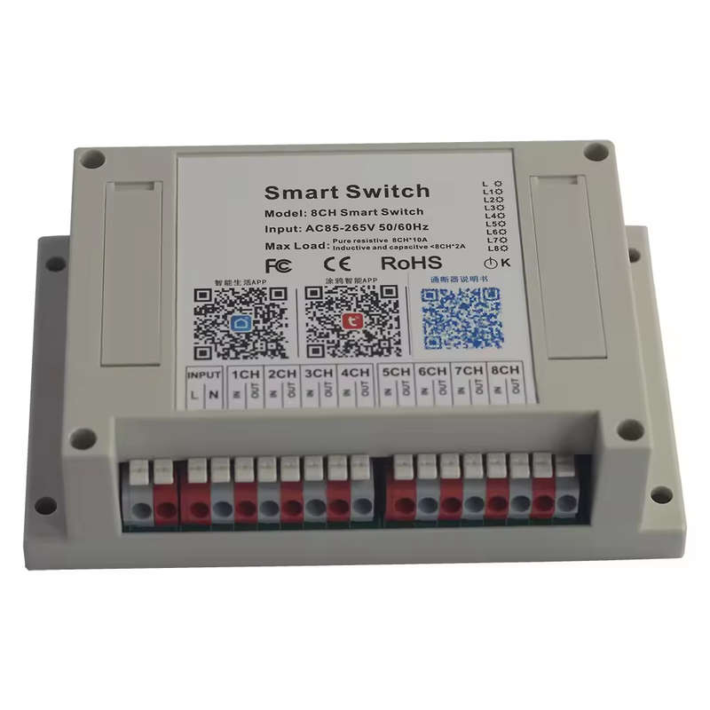 Smart Life Tuya Zigbee 8CH 85-265V Door Gate Garage Opener Inching Relay Module