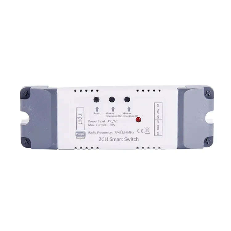 Smart Life Tuya Zigbee 2CH 5V or 7-32V Door Gate Garage Opener Inching Relay Module with RF433Mhz