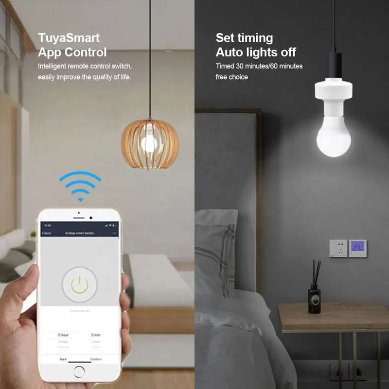 Smart Life Tuya WIFI E27 Lamp Light Bulb Socket w/ RF433