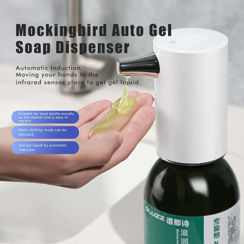 Electric Single Soap Gel Dispenser | 5V Rechargeable |  Fits on top of bottle (Blue)