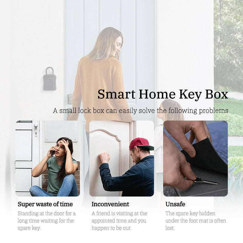 Smart Life Tuya Bluetooth Access Control Keypad Key Box (Black)