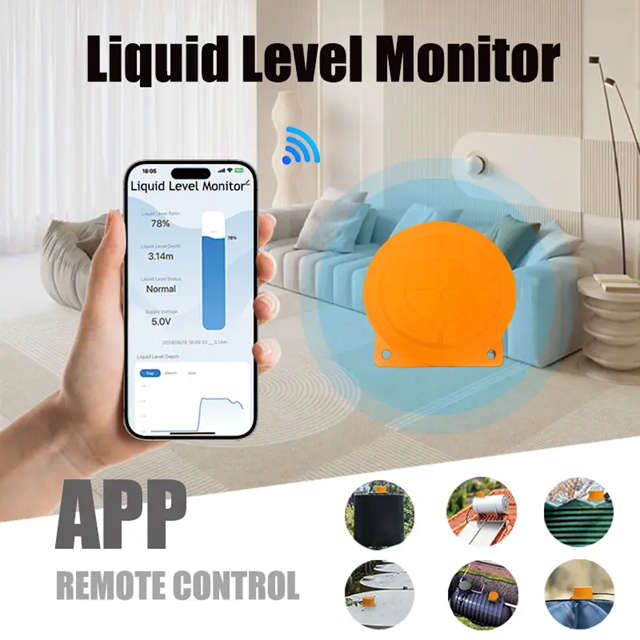 Smart Life Tuya WIFI Solar Ultrasonic Liquid Water Level Tank Monitor Sensor | 5V