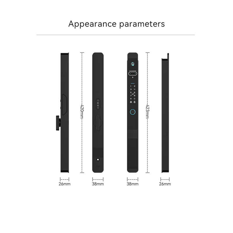 Smart Life Tuya WIFI Access Control Face Fingerprint Keypad Card Video Doorbell Intercom Handle Lock
