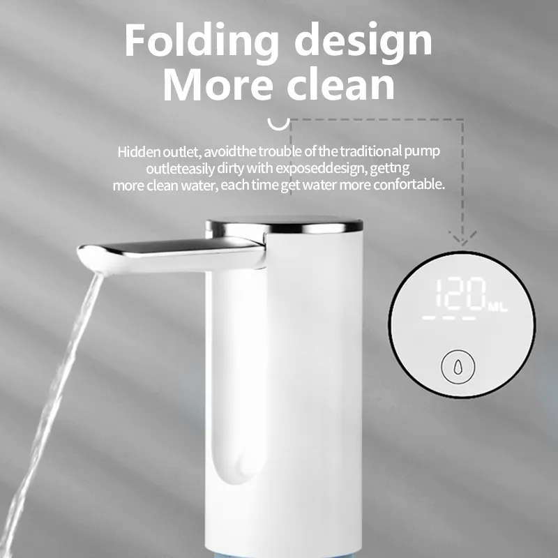 Electric Water Dispenser | 5V Rechargeable | 1L per minute | fits on top of bottle.