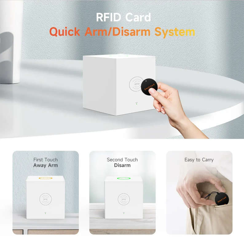 Smart Life Tuya WIFI Alarm System for Door Window PIR Motion Doorbell SOS Panic | 5V w/ Backup power