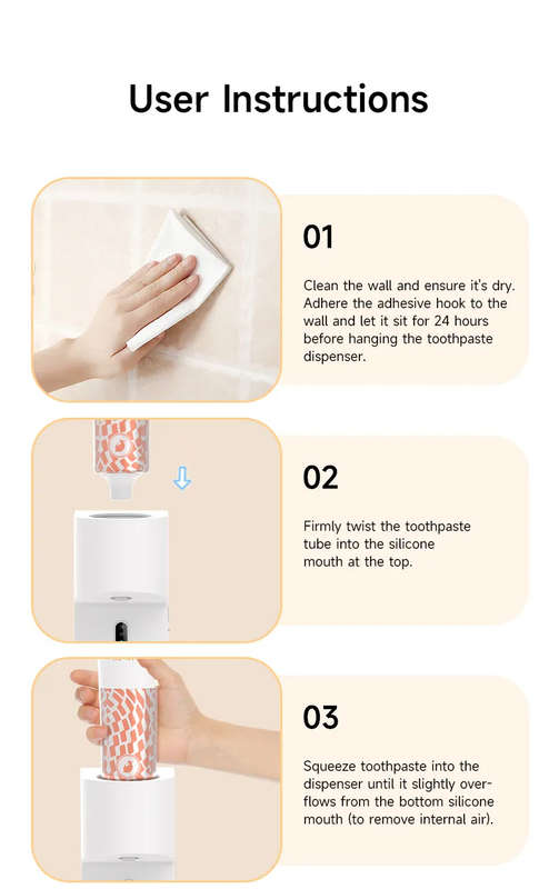 Electric Toothpaste Squeezer Dispenser | 5V Rechargeable | Fits Toothpaste Tube | Wall Mounted