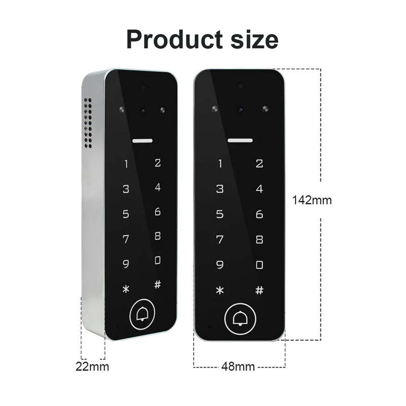 Smart Life Tuya WIFI Waterproof 12V Video Doorbell Access Control Keypad Card Door Gate Garage VC4K