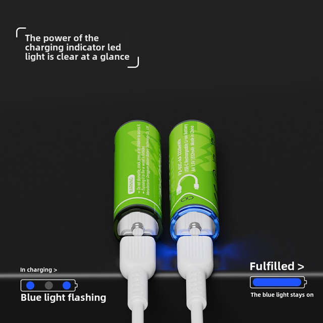 BESTON AA USB C Rechargeable Lithium-ion Battery | 14500 | 1.5V | 2000mAh | 4 Pack