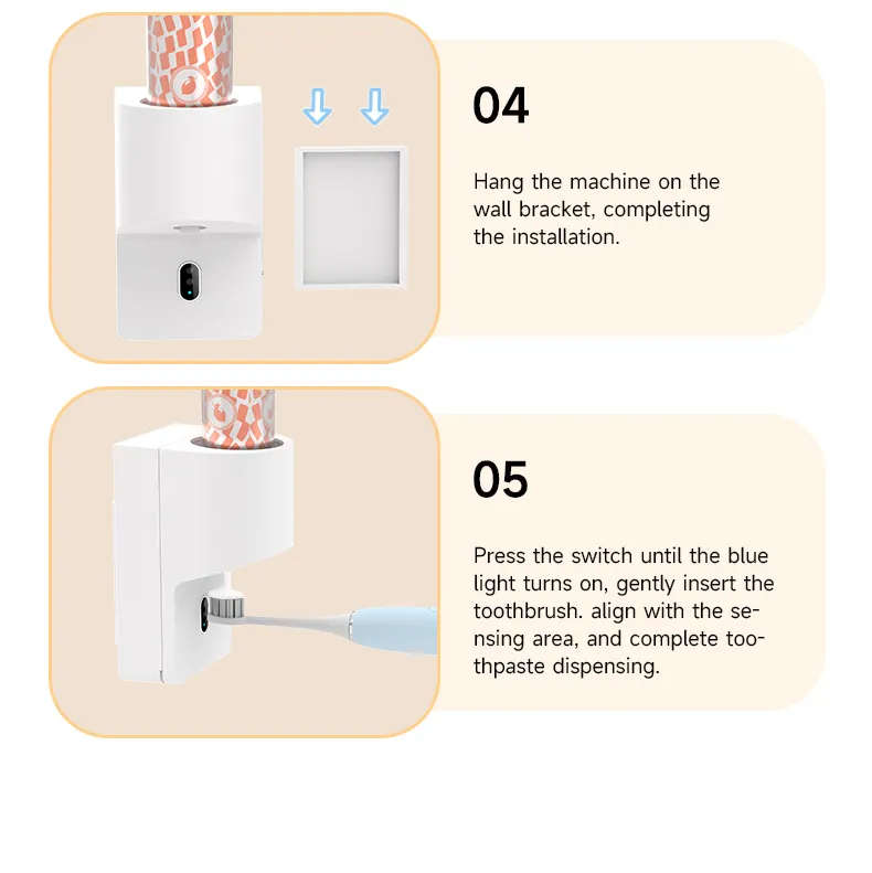 Electric Toothpaste Squeezer Dispenser | 5V Rechargeable | Fits Toothpaste Tube | Wall Mounted